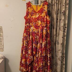 Jessica London Floral Flowy Maxi Dress